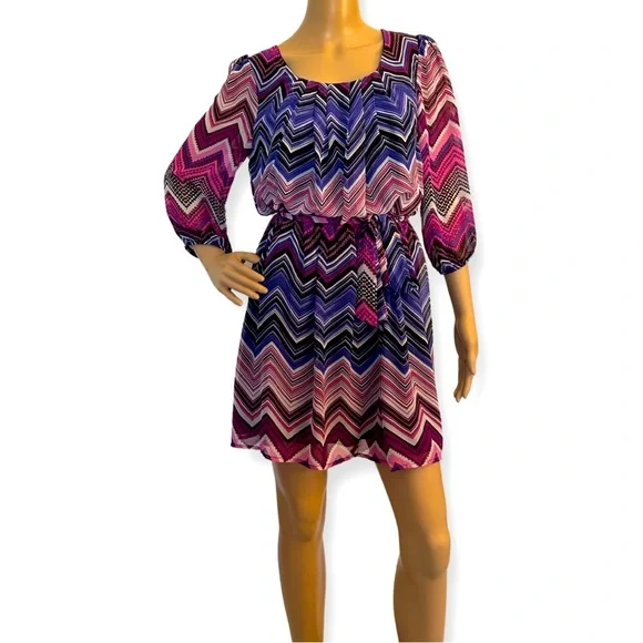 three pink hearts dress Three Hearts | Dresses | Three Pink Hearts Colorful Geometric Dress Size  Medium